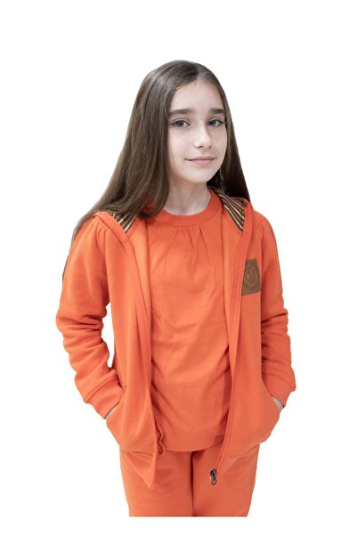 Ozmoz By Mukadder Özden Reborn Zippered Hooded Orange Winter Girl's Jacket