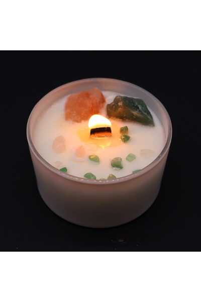 OEM Soy Wax Candle with Crystals | Chakra 4 Anahata