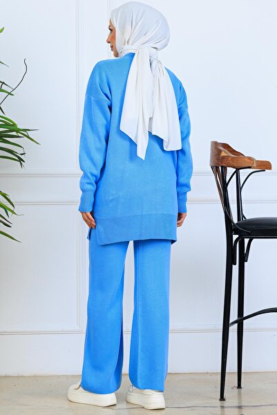 benguen Σετ Πλεκτό Λουλουδάτο S1006 Μπλε