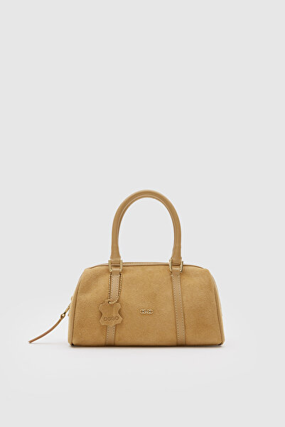 OGGO Suvea Nude Suede Genuine Leather Crossbody Bag