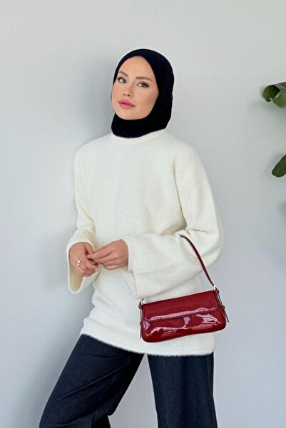 Şulemoda Giyim Magnolia Sleeve Casual Cat Beard Blouse Ecru