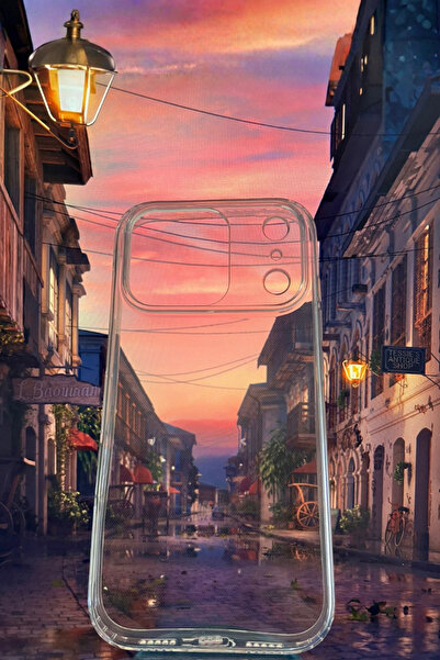 Evax (Tıpalı Şeffaf) iPhone 17 Pro Uyumlu Şarj Yeri Tıpalı Köşe Korumalı Esne...