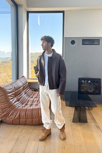 Flaw Wear Bomber Leather Jacket