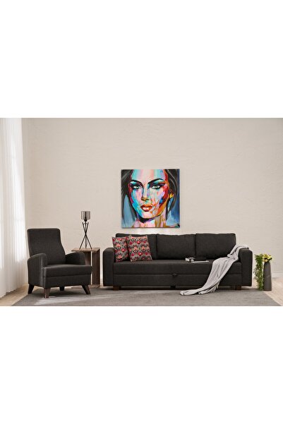 Rabi Aly Serisi Yataklı Sandıklı Koltuk Takımı Antrasit