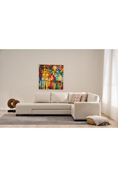 Rabi Aly Serisi Yataklı Sandıklı Köşe Koltuk Krem Arzilla Sol