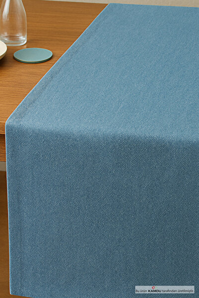 Kamdu %100 Organik Ham Keten Pamuk Runner, Runner Masa Örtüsü, Dekoratif Sunum, Şık Tasarım