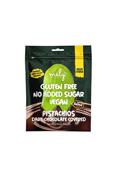 MELY ÇİKOLATA Şeker İlavesiz Bitter Çikolata Kaplı Tuzlu Antep Fıstığı 50 G