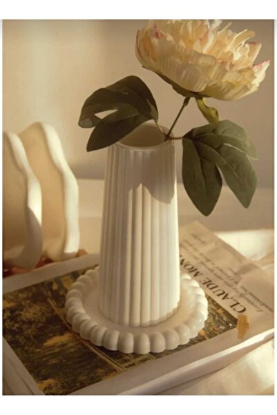 YILDIZ DECOR Decorative Vase Set, Large Size Vase, Bubble Plate, Bohemian Vase, Scandinavian Vase 19 cm