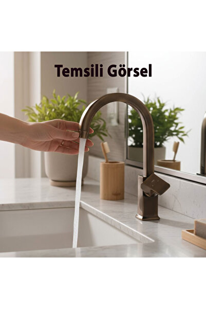 Badem10 Premium Stylish Bronze Custom Tall Swan Kitchen Sink Faucet High Modern Design Kitchen Sink Tap