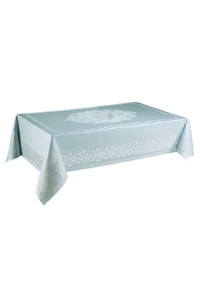 Valentini Bianco Tablecloth Valentini Bianco, Green with White Print, 150x220...
