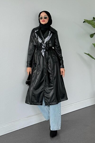 Şulemoda Giyim Δερμάτινο μπουφάν Aller Piece Μαύρο