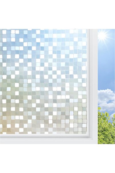 LUXER Folie Decorativa Privacy Pentru Geamuri, Model Mozaic Cu Efect Sclipici...