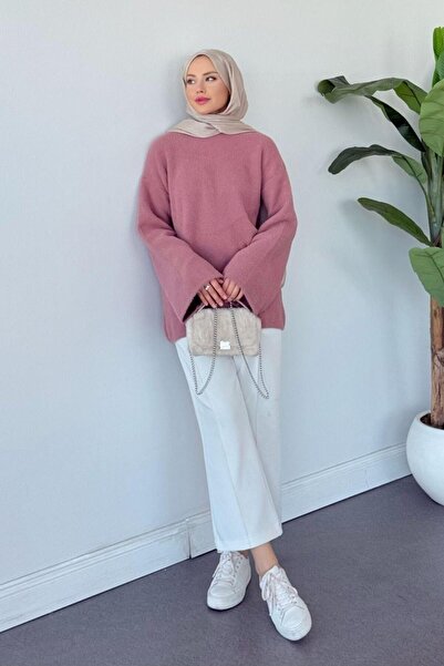 Şulemoda Giyim Magnolia Sleeve Casual Cat Beard Blouse Dusty Rose