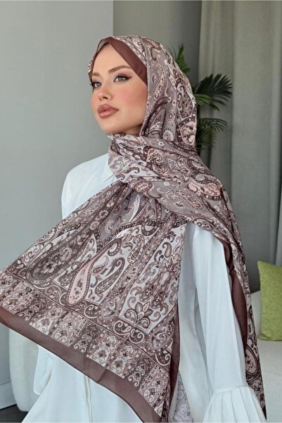 Şulemoda Giyim شال بنمط عرقي من سينيور باللون البني