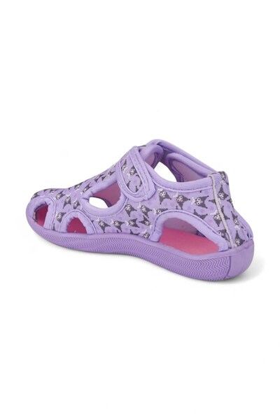 İmerShoes Daily Unisex Children's Lilac Sandals Flexible Non-Slip Sole Velcro Summer Sea Nursery Shoes 141