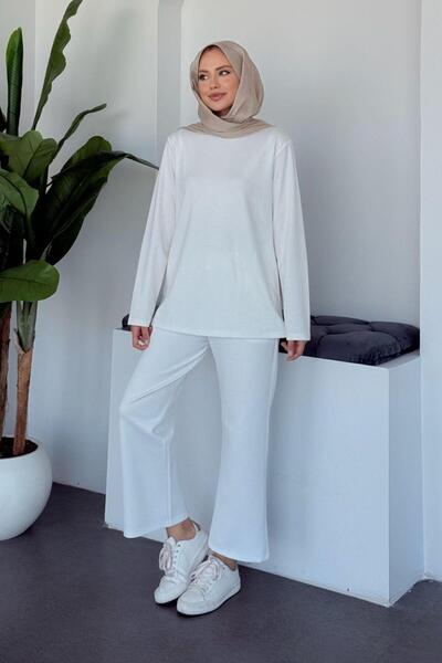 Şulemoda Giyim Βαμβακερό μακρυμάνικο εσώρουχο εκρού