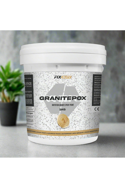 Fixblitz Vopsea epoxidică cu imitație de granit, GRANITEPOX™, 1 kg, GRI DESCHIS