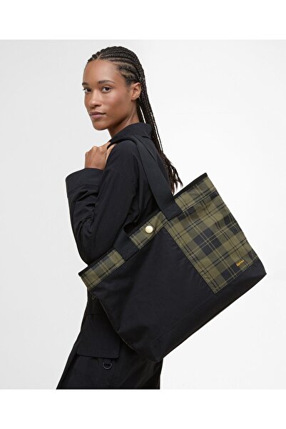 Barbour Mya Patchwork Kol Çantası BK11 Black/Olive Check