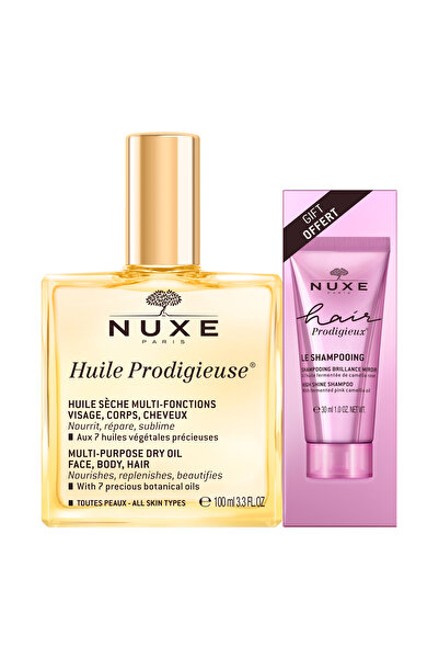 Nuxe Çok Amaçlı Kuru Yağ (Yüz, Vücut, Saç) 100 ml + Hair Şampuan 30 Ml Hediyeli
