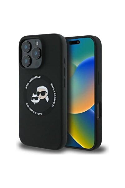 Karl Lagerfeld Carcasă pentru iPhone 16 Pro Max, silicon MagSafe - Negru