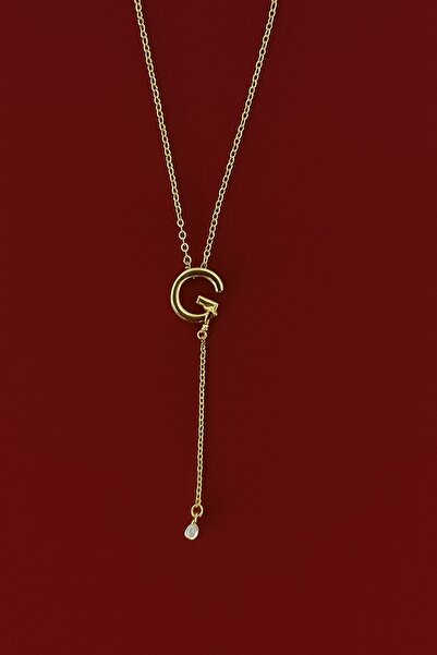 lotusbybuket VIP Çelik Gold G harfli Y dekolte Kolye