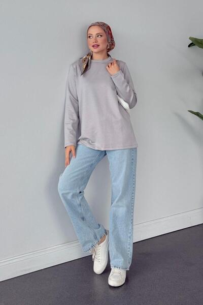 Şulemoda Giyim Βαμβακερό μακρυμάνικο εσώρουχο γκρι