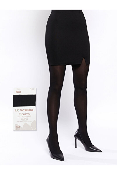 LC Waikiki Black 40 Denier Matte Women's Pantyhose