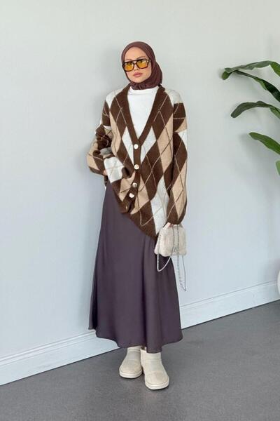 Şulemoda Giyim Everest Cardigan Brown