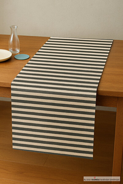 Kamdu 100% Organic Raw Linen Cotton Runner, Runner Tablecloth, Decorative Presentation, Stylish Design