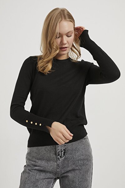 Arma Life Armalife 4690 Bis Collar Sleeve Button Detail Premium Women's Sweater