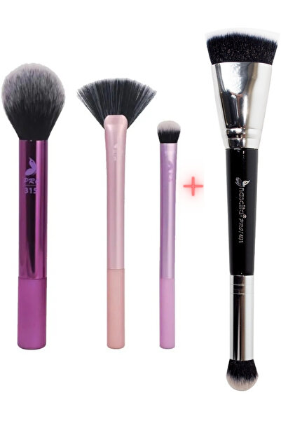 nascita Pro Multi-Purpose Brush Set of 3 - Set67 + Double-Sided Makeup Brush ...