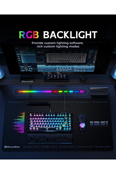 Gravastar K1 Lite Keyboard - Transparent Black