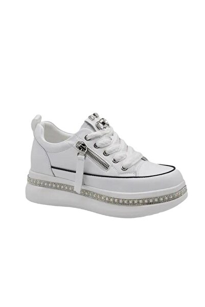 Guja 25Y423-4 GİZLİ DOLGU TAŞ SARGILI KADIN SNEAKER AYAKKABI