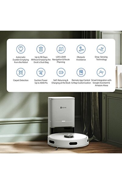 EZVIZ RE5 Plus Robot Vacuum Cleaner, Robotic Vacuum