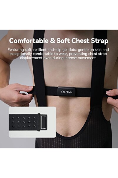CYCPLUS H2Pro Heart Rate Monitor Chest Strap Bluetooth, ANT+ Sensor for Running, Cycling & Fitness Training