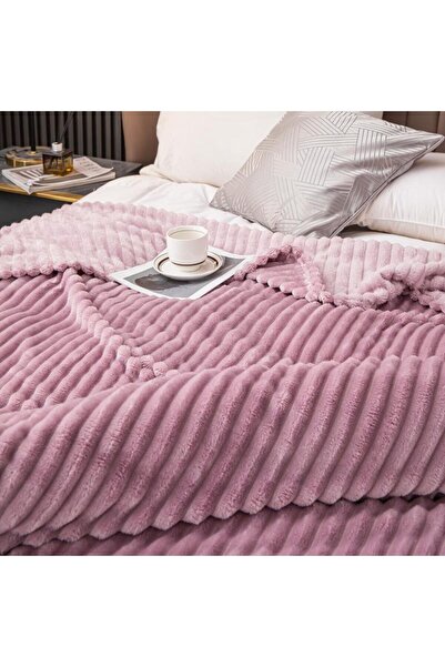 OEM Patura Pufoasa Cocolino Groasa cu Model Dungi, Pat Dublu 200x230cm, Culoa...