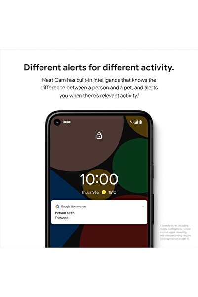 Google GJQ9T Nest Cam (Indoor, Wired) Security Camera - Smart Home WiFi Camera