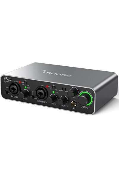 MAONO USB Audio Interface for PC with 60 dB Pro-preamp, 24bit/192kHz