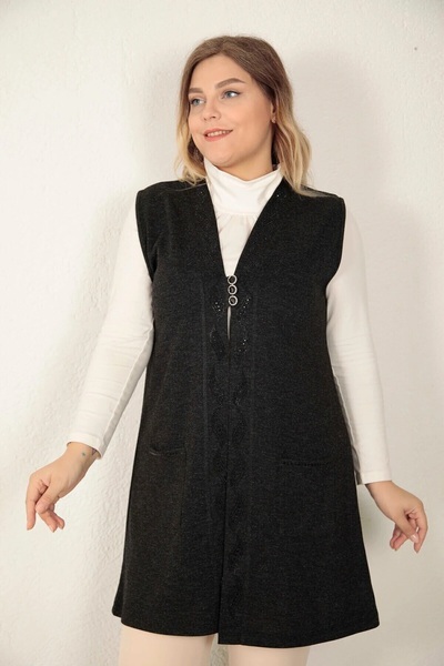 AfifeCOLLECTİON Ecrin Vest Winter Buttoned Vest