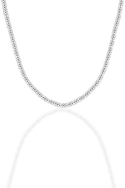 Söğütlü Silver 925 Ayar gümüş oksitli balık sırtı modeli gümüş erkek kolye SG...