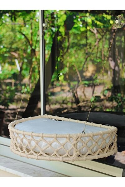 Reyo Kedi ve Köpek Vantuzlu Cam Yatağı, Kedi Hamağı, Kedi Yatağı Puf Minderli...