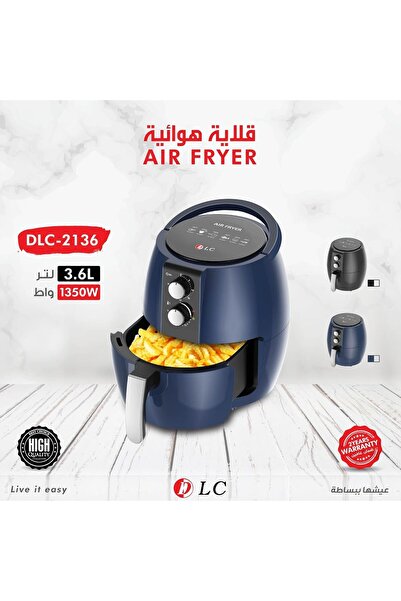 Fipka DLC Electric Air Fryer 1350 Watt 3.6 Litre, BLUE-2136