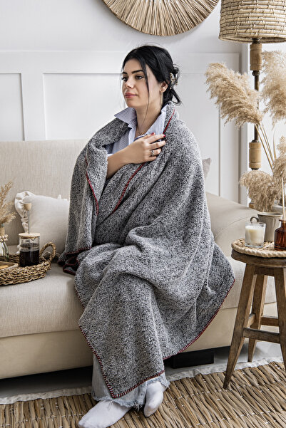 True Home Welsoft Çoban Dikişli Tv Battaniyesi 110x170cmn