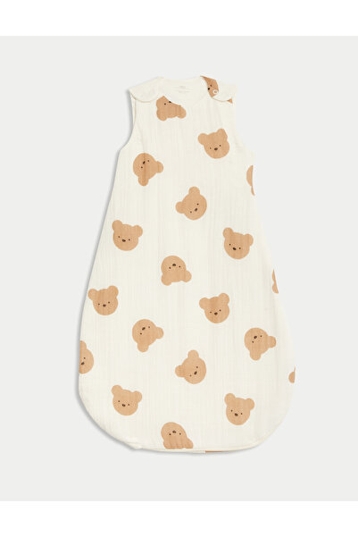 Marks & Spencer Saf Pamuk Spencer Bear™ 2.5 Tog Uyku Tulumu