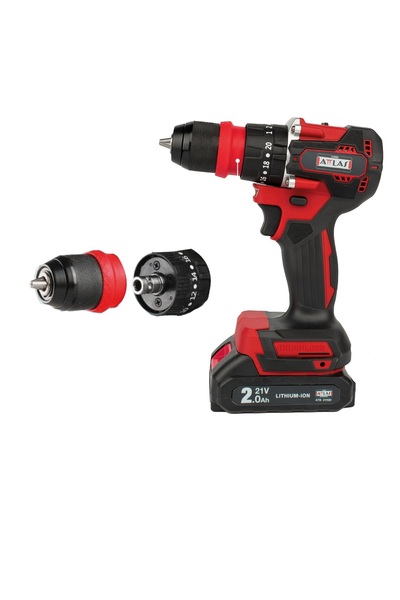 Attlas Atb 21 Blpdx-202c 2 x 2.0 Ah Çift Akülü Kömürsüz Darbeli Matkap - A0104098