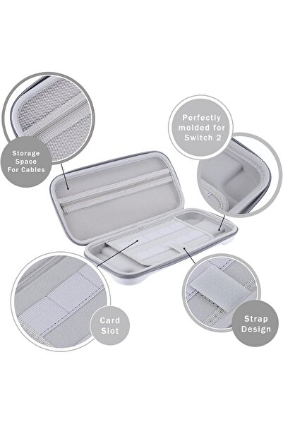 Other Carrying Case for 2025 Nintendo Switch 2 Console & Accessories - White
