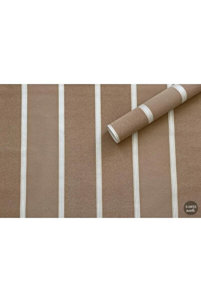 Vinyl Wallpaper with Stripes for Bedroom, Brown, Florentia Model