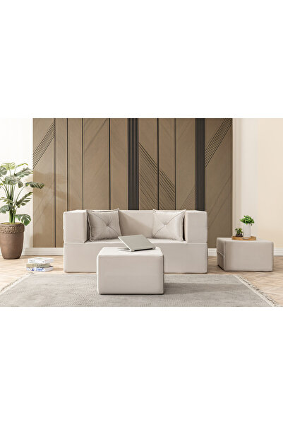 UFUK HOME Buhara Açılır Koltuk&Çift Kişilik Puflu Uzanma Koltuğu & Aktivite &...