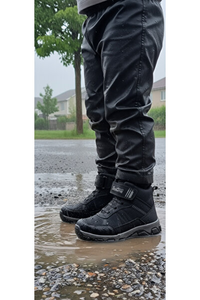 DB Cizme cu velcro cu talpă anti-alunecare impermeabilă pentru băieți