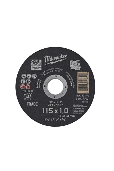 Milwaukee Scs 41 İnox Kesme Taşı 115x1.0mm 10Lu